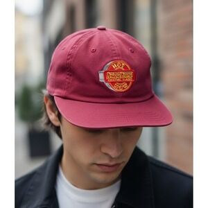 Vintage 80s Krispy Kreme Hot Original Glazed Now Hat Men's Red Dad Strapback Cap